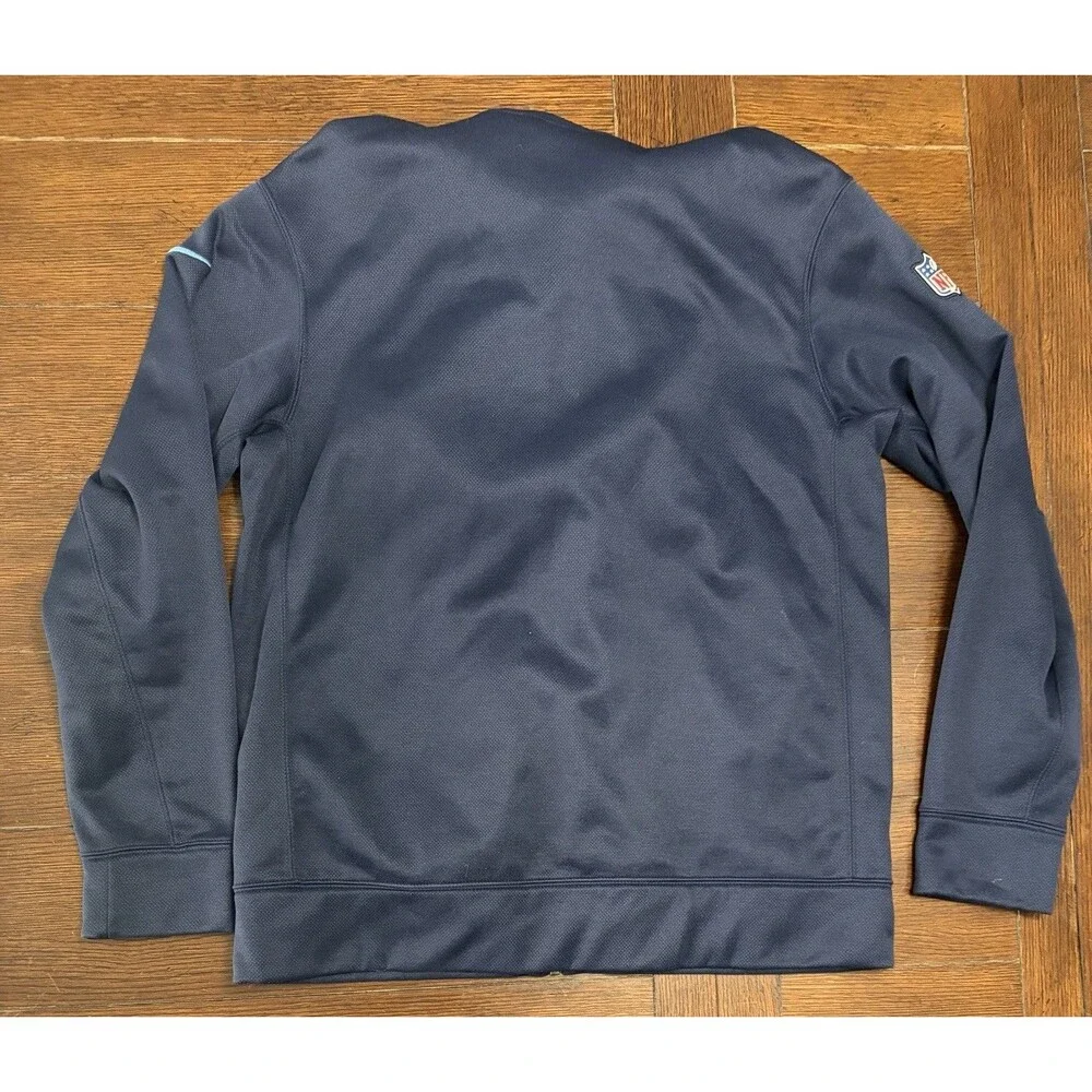 Men’s Tennessee Titans Nike Size M Navy Therma Fit Full Zip Jacket NFL